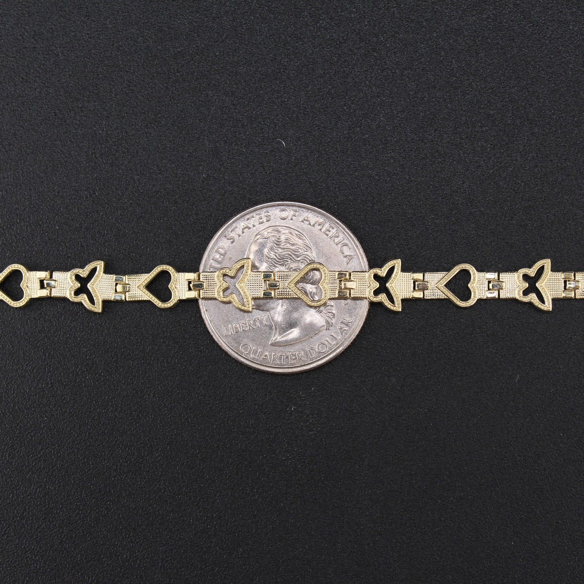 10K YG Bracelet 7.5in