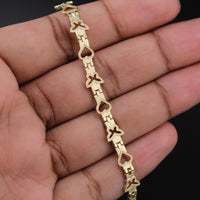 10K YG Bracelet 7.5in