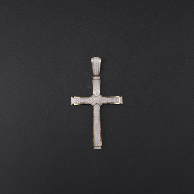10K 0.49CTW Diamond Cross Pendant 5.2g YG
