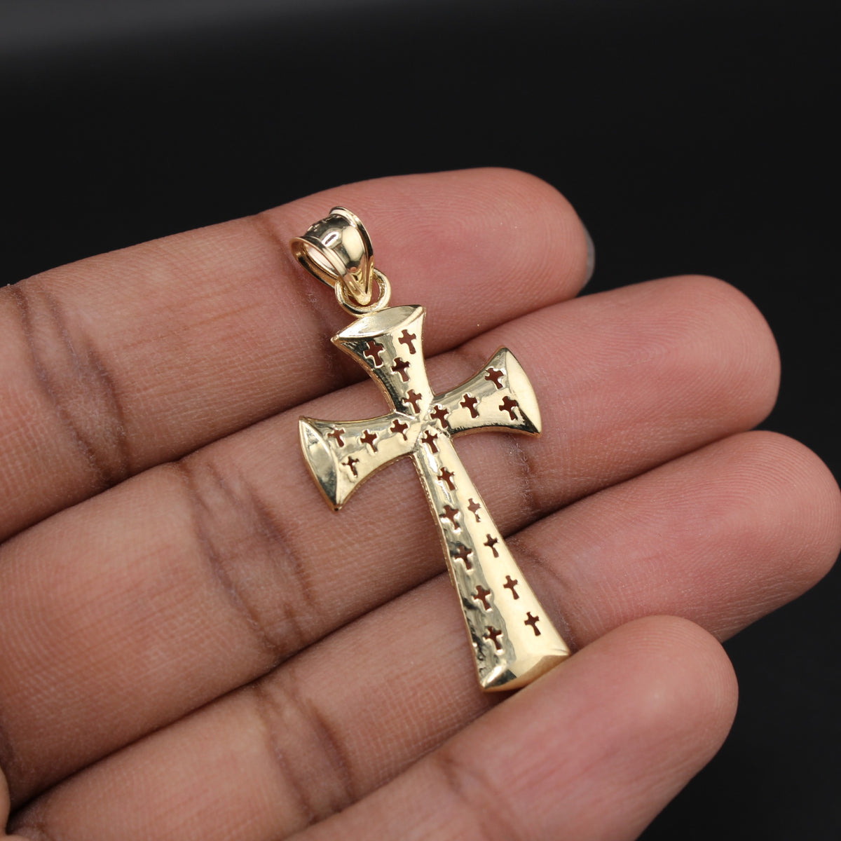 10K Cross YG Pendant