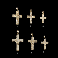 10K Nugget Cross or Prayer Bead Cross Pendant
