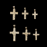 10K Nugget Cross or Prayer Bead Cross Pendant