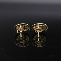 10K Studs Round 1.4g YG Earring