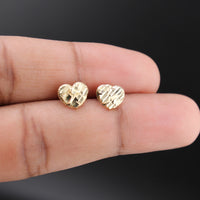 10K Studs Heart 1g YG Earring