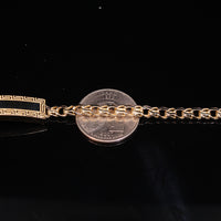 10K Chino 9.2g YG Bracelet 7.5in 5mm