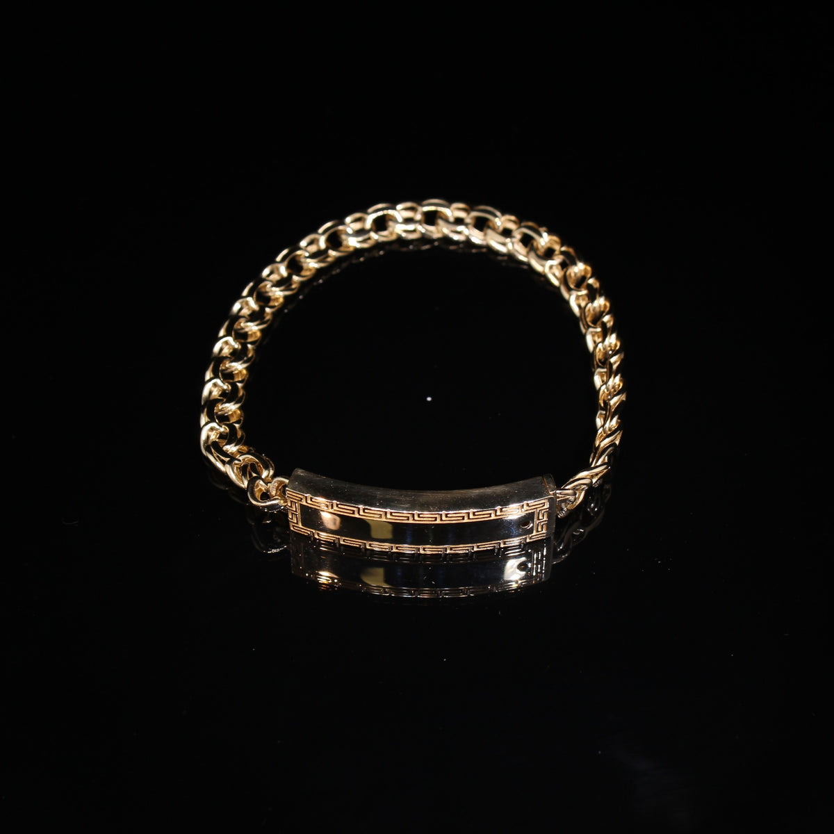 10K Chino 14.1g YG Bracelet 8.5in 7.5mm