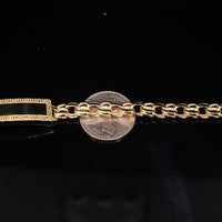 10K Chino 14.1g YG Bracelet 8.5in 7.5mm