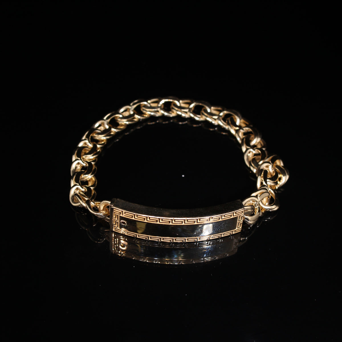 10K Chino 19.2g YG Bracelet 9in 9.5mm