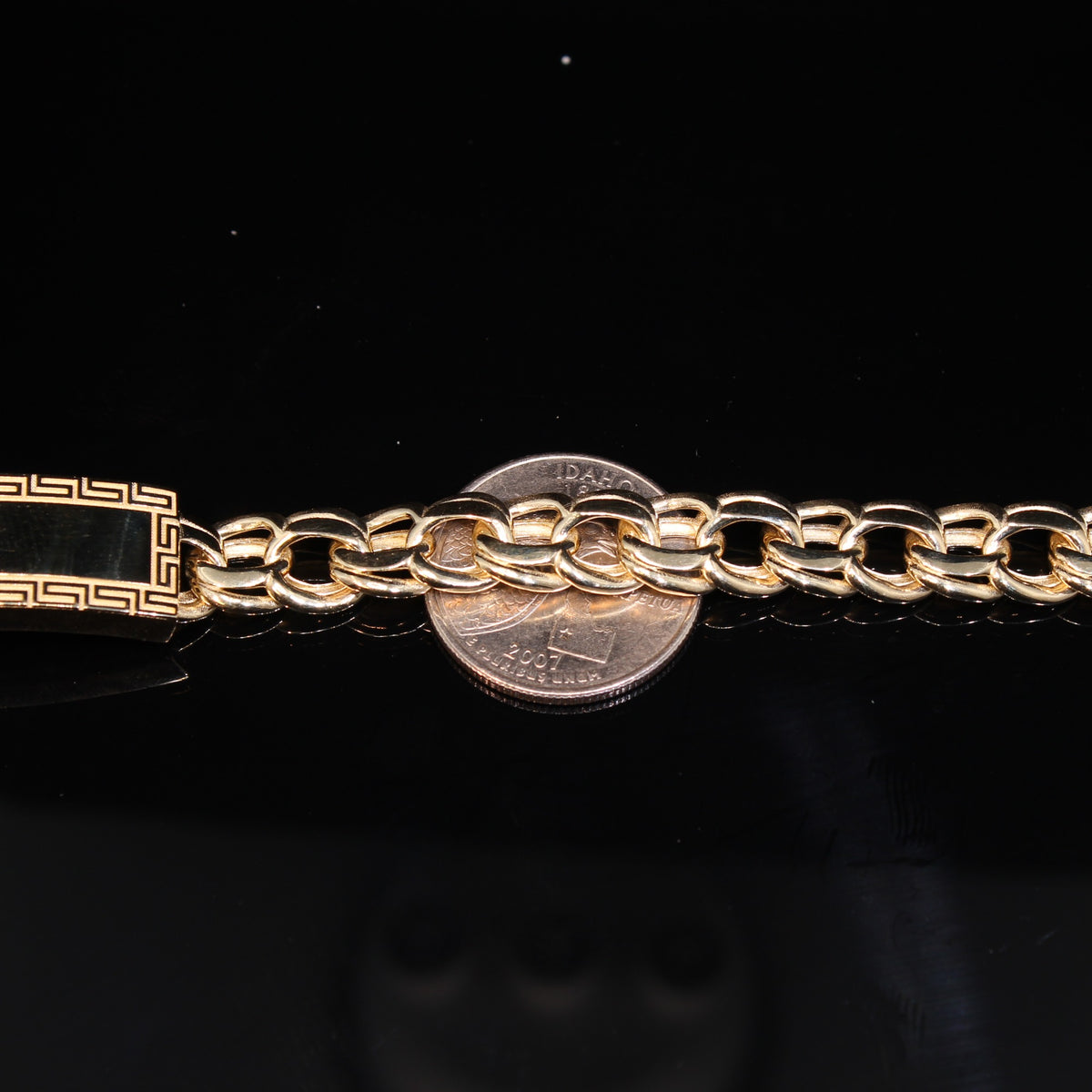 10K Chino 19.2g YG Bracelet 9in 9.5mm