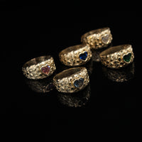 10K CZ Nugget Ring YG