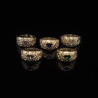 10K CZ Nugget Ring YG