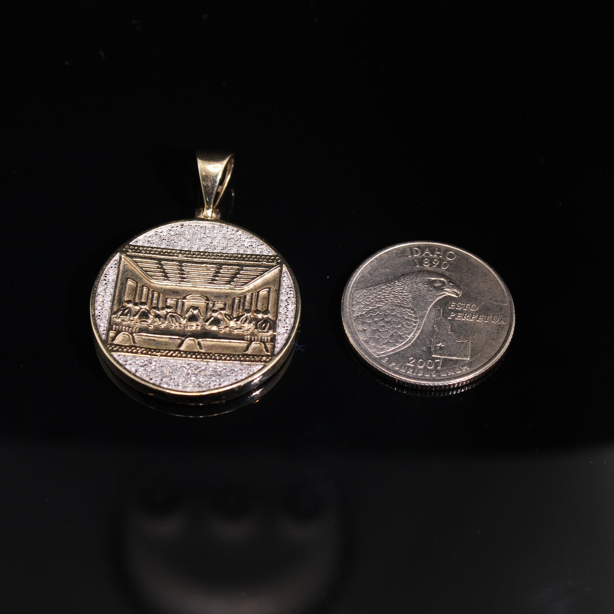 10K 0.5CTW Diamond Religious 9g Pendant YG