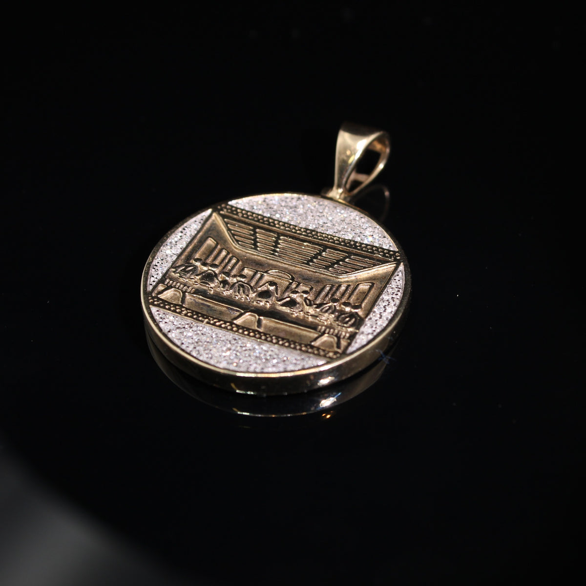 10K 0.5CTW Diamond Religious 9g Pendant YG