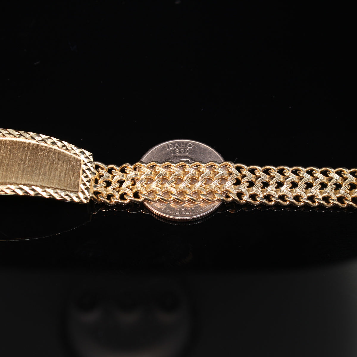 10K Fancy 26.2g YG Bracelet 8.5in
