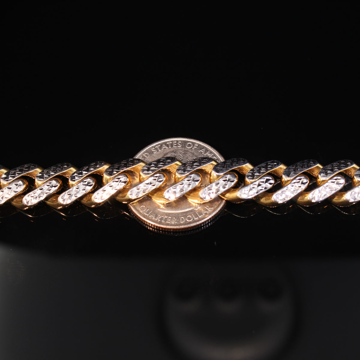 10K Monaco Diamond Cut 37.2g YG Chain 24in