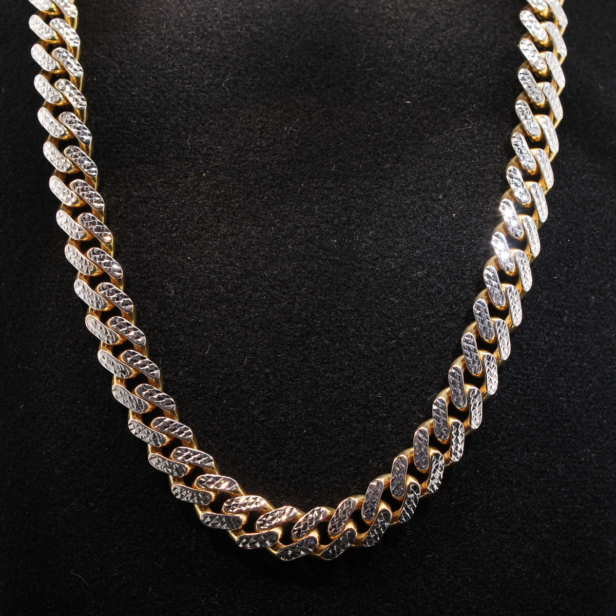 10K Monaco Diamond Cut 37.2g YG Chain 24in