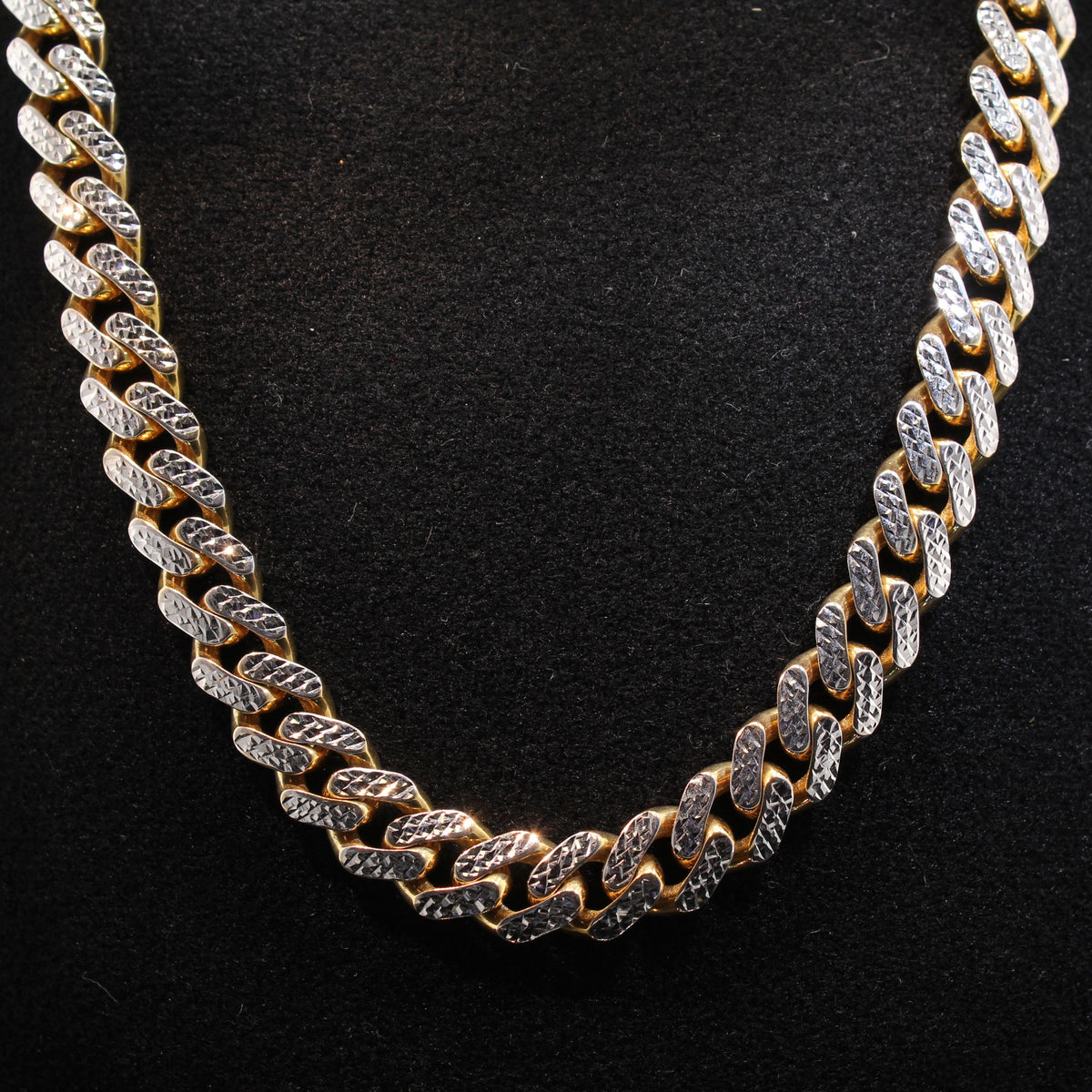 10K Monaco Diamond Cut 37.2g YG Chain 24in