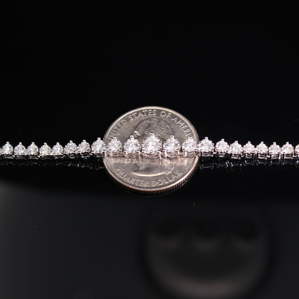 Silver 3CTW Lab Lab Diamond 14.2g Chain White