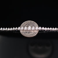 Silver 3CTW Lab Lab Diamond 14.2g Chain White