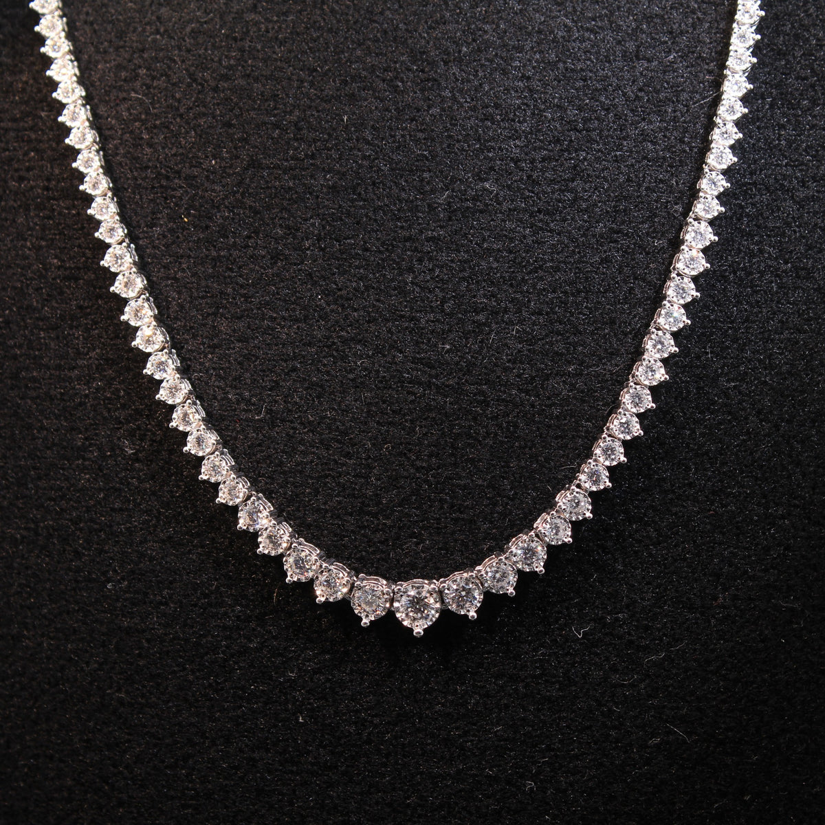 Silver 3CTW Lab Lab Diamond 14.2g Chain White