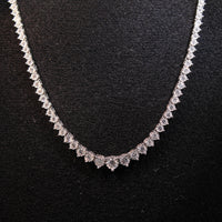 Silver 3CTW Lab Lab Diamond 14.2g Chain White