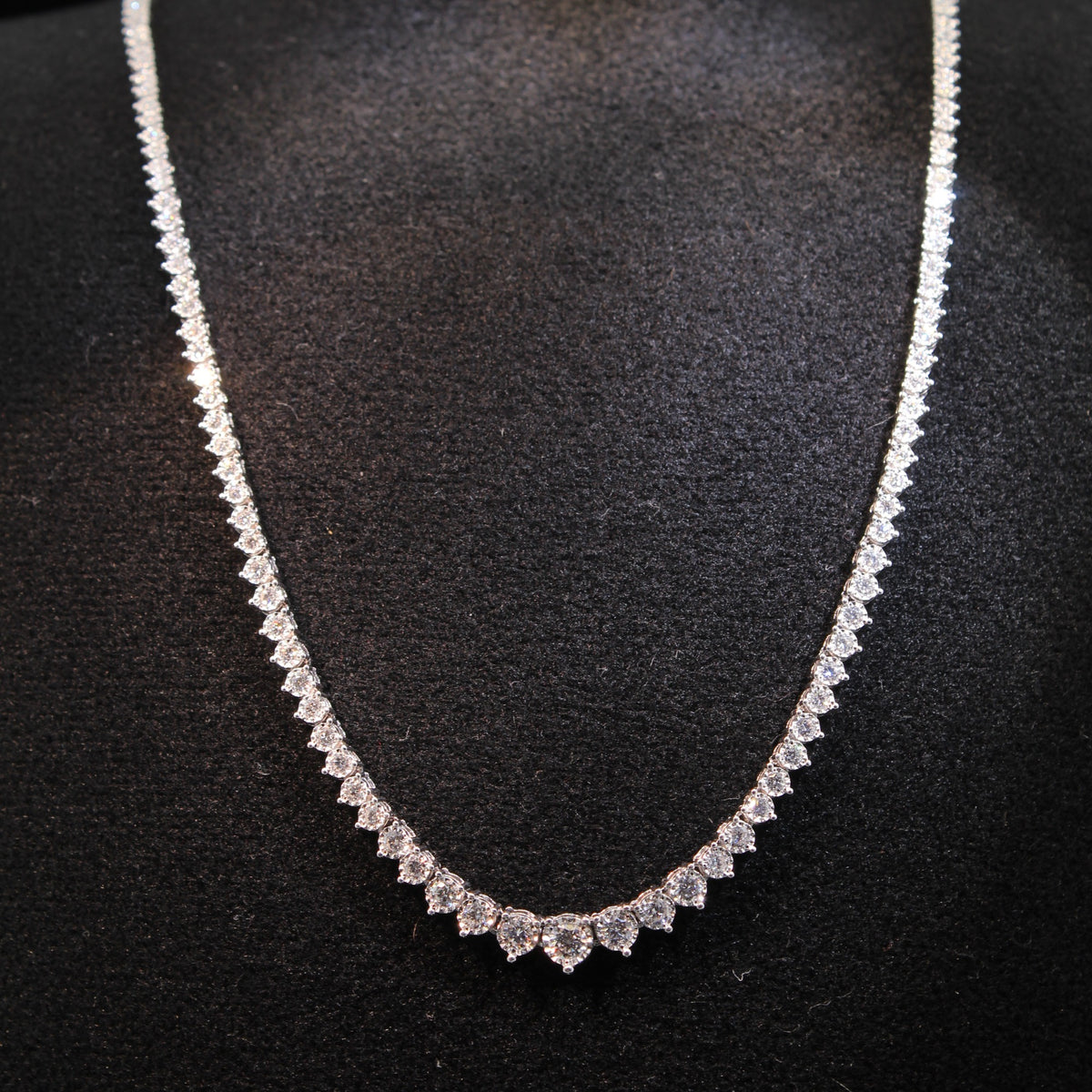 Silver 3CTW Lab Lab Diamond 14.2g Chain White