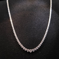 Silver 3CTW Lab Lab Diamond 14.2g Chain White