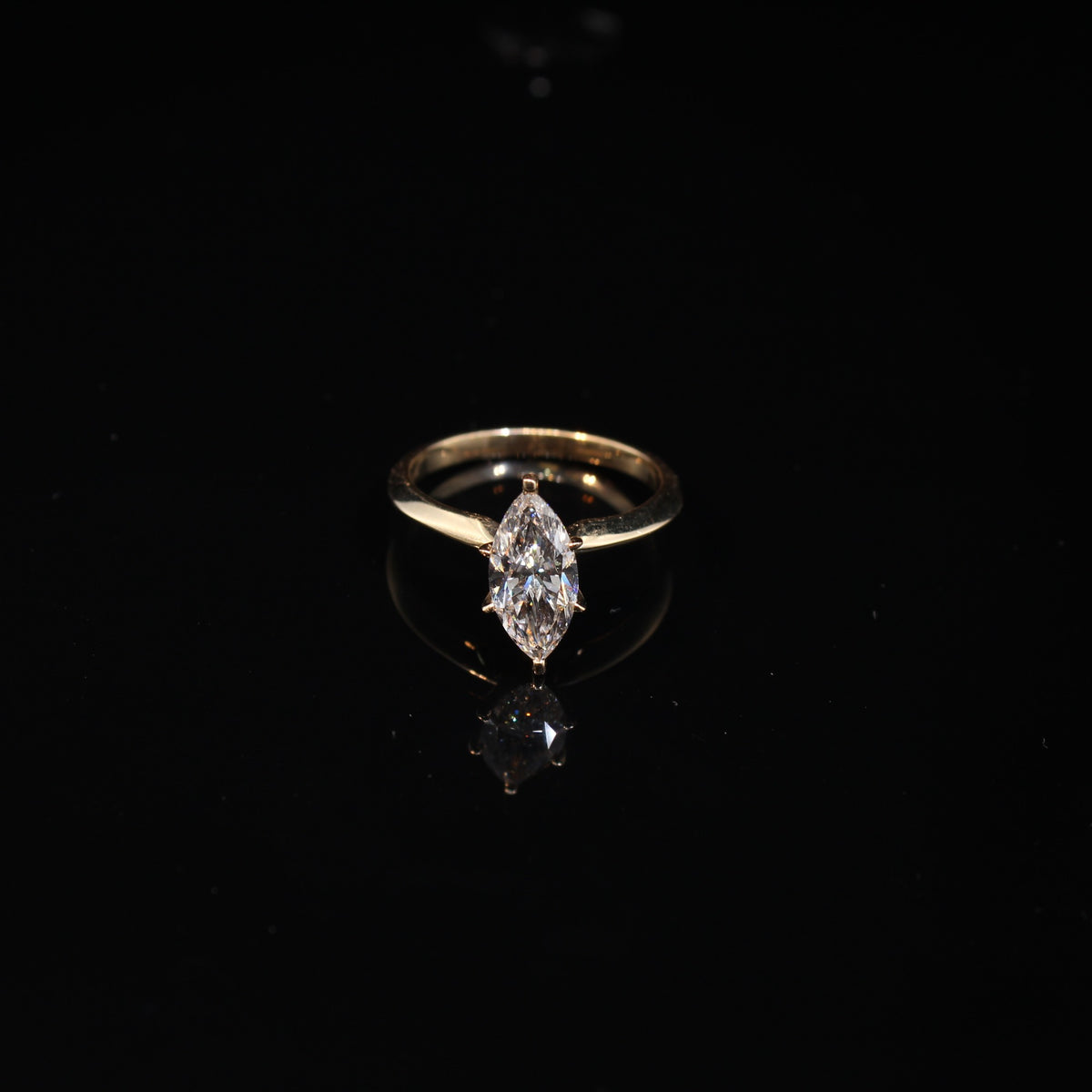 14K 1.5CTW Lab Lab Diamond 2.8g Ring YG
