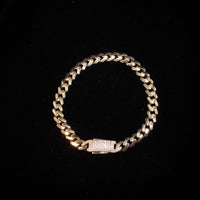14K Monaco 7g YG Bracelet 7.5in 7mm