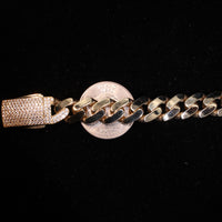 14K Monaco 15.2g YG Bracelet 8.5in 11mm