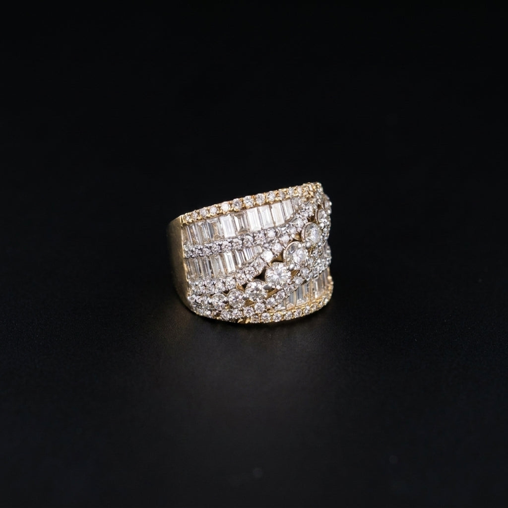 14K Gold Diamond Womens Ring