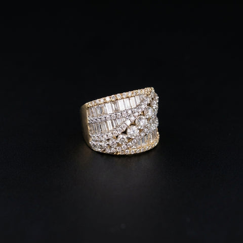 14K Gold Diamond Womens Ring