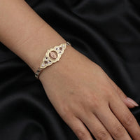 Pulsera de oro de 14K virgen María