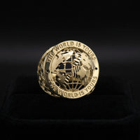 10K Gold World Is Yours Globe Ring