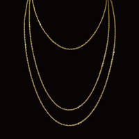 Real 10K Gold 1.5mm Rope Chains