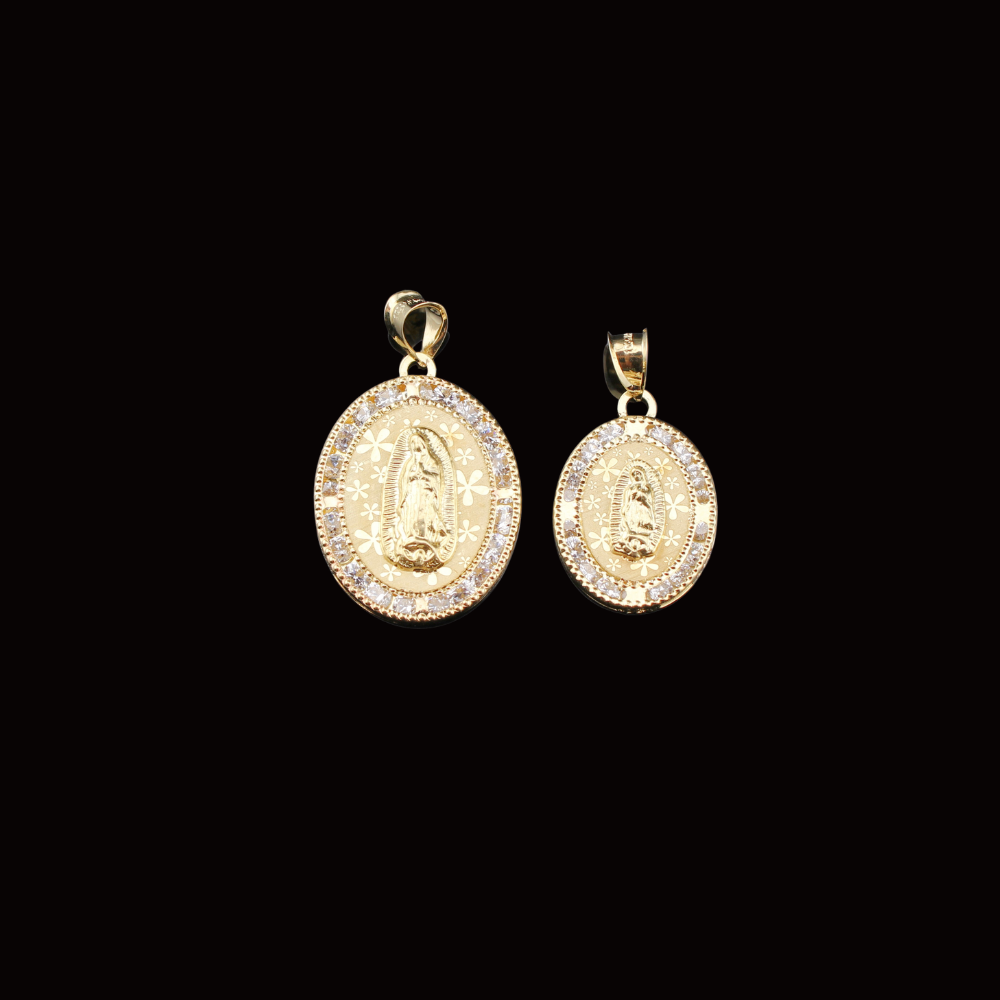 Colgantes de la Virgen María de oro de 10K auténtico