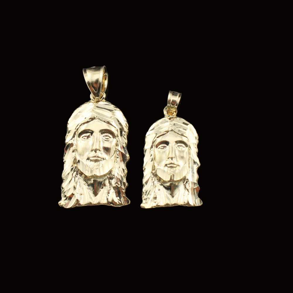 10K Yellow Gold Jesus Pendant (small/medium)