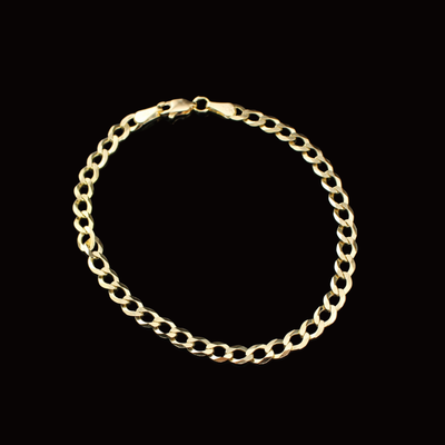 10K Gold Cuban Bracelet 8in
