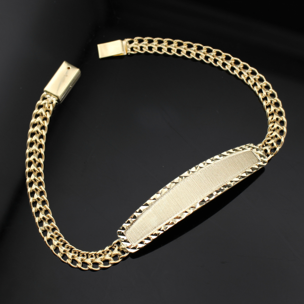 10K Gold Chino ID Bracelet 8in
