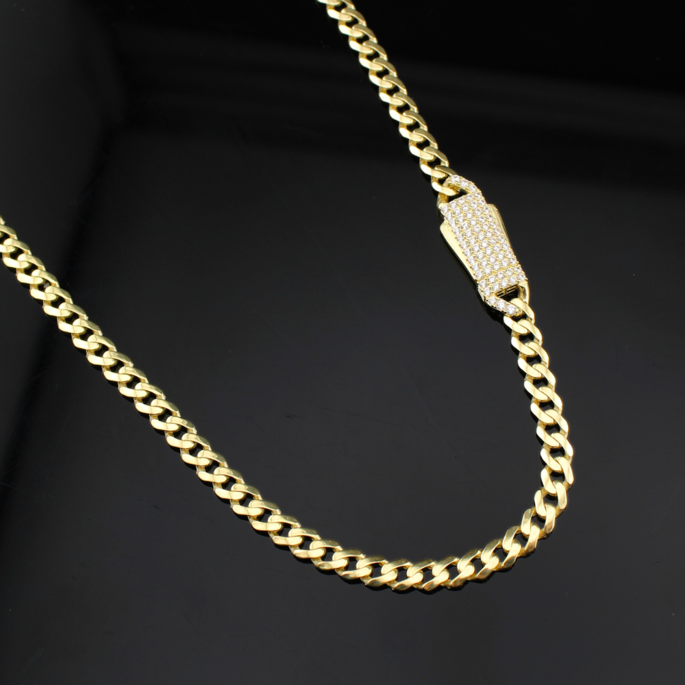 Real 14K Gold 4.5mm Royal Miami Cuban Chain