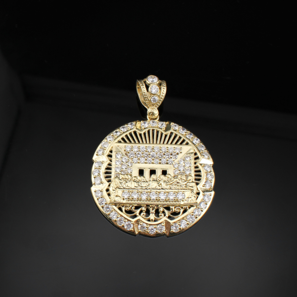 Real 10K Gold Last Supper Pendant