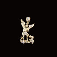 Colgante de ángel de oro de 10K real