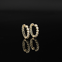 Real 10K Gold Diamond Hoops 0.35 CTW