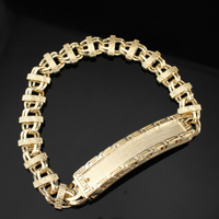 Real 14K Gold Chino ID Link Bracelet