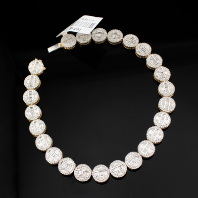 10K Round Diamond Tennis Bracelet