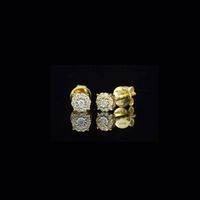 Pendientes de oro de 10K con diamantes auténticos