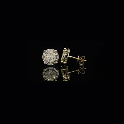 10K Yellow Gold Diamond Earrings