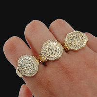 Real 14K Gold Nugget Rings Multiple Shapes