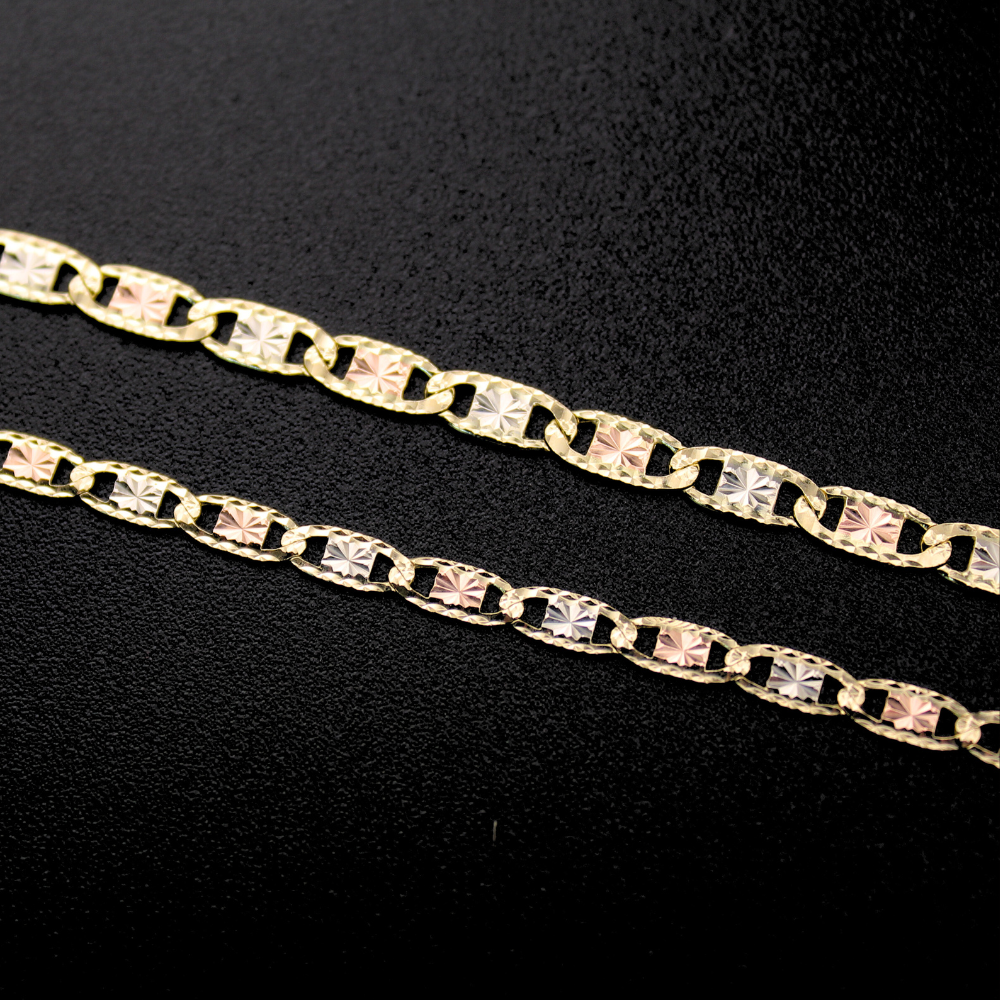 Real 14K Gold Valentino Chain Bracelet