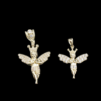 Colgante de ángel de oro de 10K real